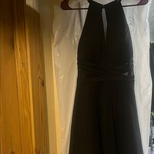 Morgan & Co Black mesh Front prom/ homecoming dress!